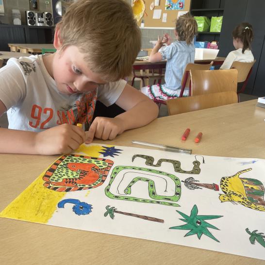 Sfeerbeeld uit het atelier van de eerste graad Zoersel