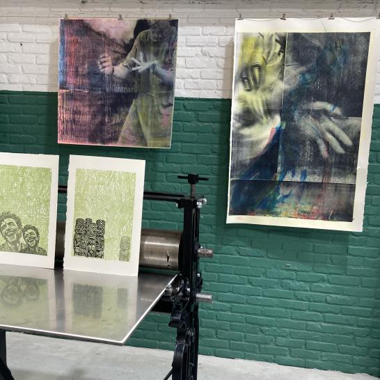 Werk uit het atelier Grafiekkunst