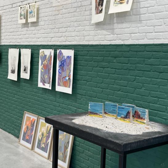 Sfeerbeeld uit het atelier grafiekkunst