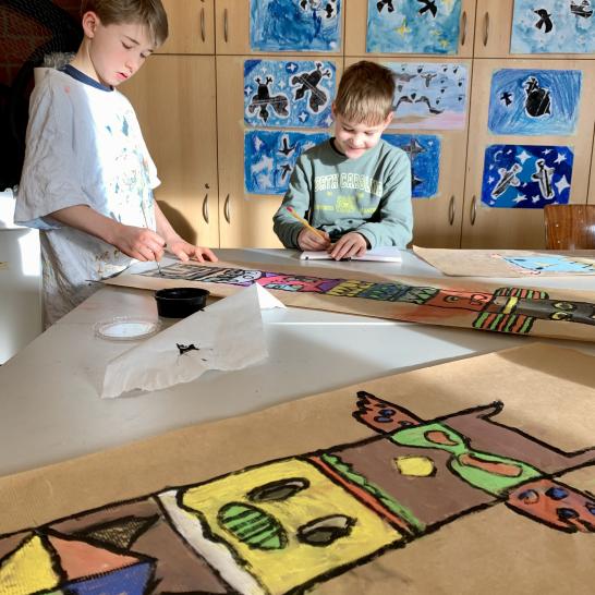 Sfeerbeeld uit één van onze ateliers van de tweede graad in Oud-Turnhout
