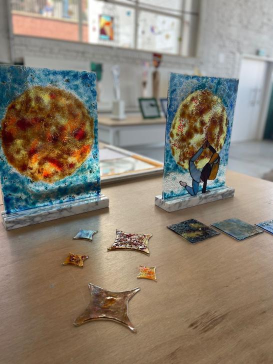 Werk uit het atelier glaskunst