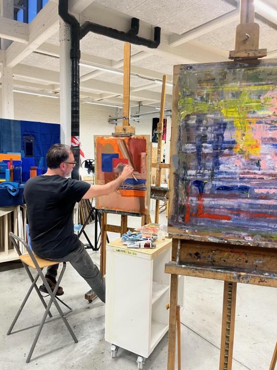 Sfeerbeeld uit het atelier Schilderkunst