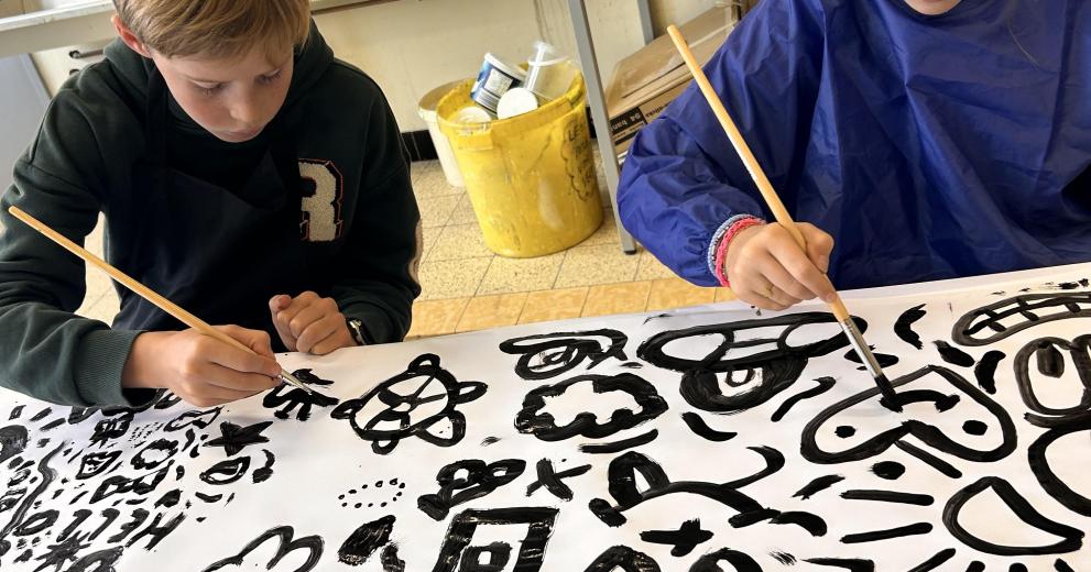 Leerlingen aan het werk in onze vestiging in Beerse