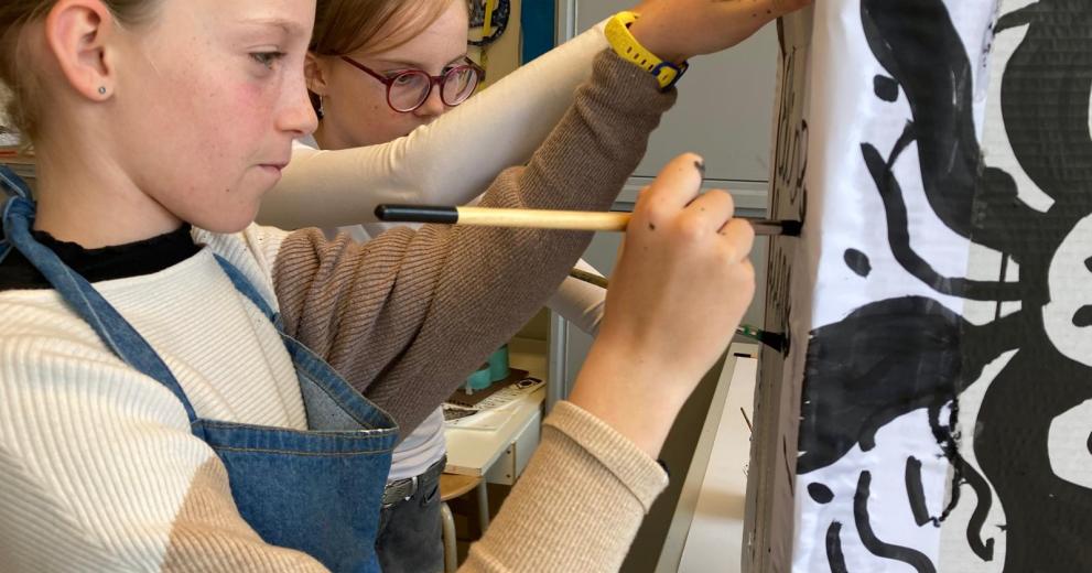 Leerlingen van de tweede graad aan het werk in Beerse