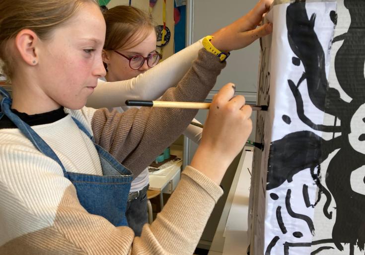Leerlingen van de tweede graad aan het werk in Beerse