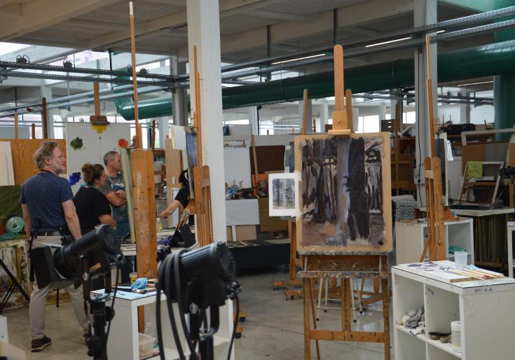 Sfeerbeeld uit het atelier Schilderkunst
