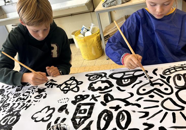 Sfeerbeeld uit één van onze ateliers van de tweede graad Beerse
