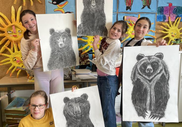 Sfeerbeeld uit het atelier van de tweede graad Zoersel