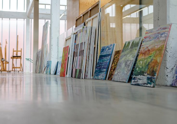 Sfeerbeeld uit het atelier Schilderkunst